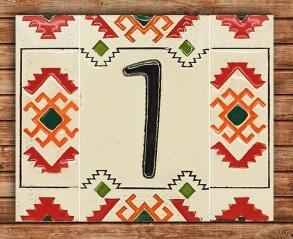 Керамични номера за дома Етно - малък размер
